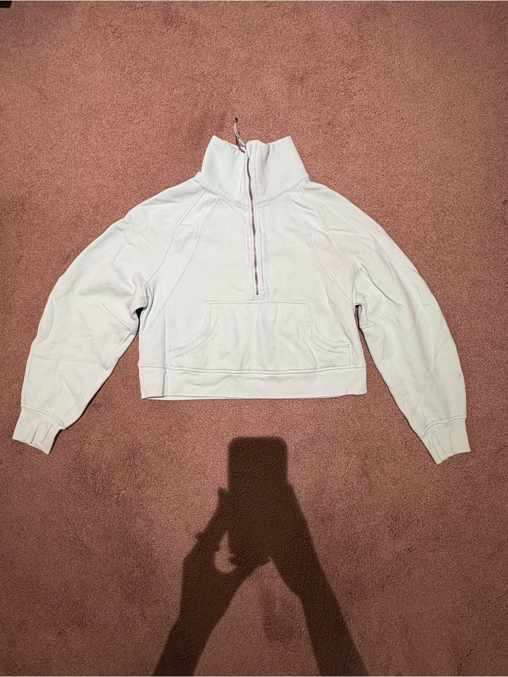 Lululemon Light Mint Half-Zip Pullover Sweatshirt size xs/s